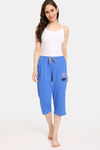 Rosaline Rural Charm Knit Cotton Capri (Pack of 2) - Red Blue — thumbnail 5